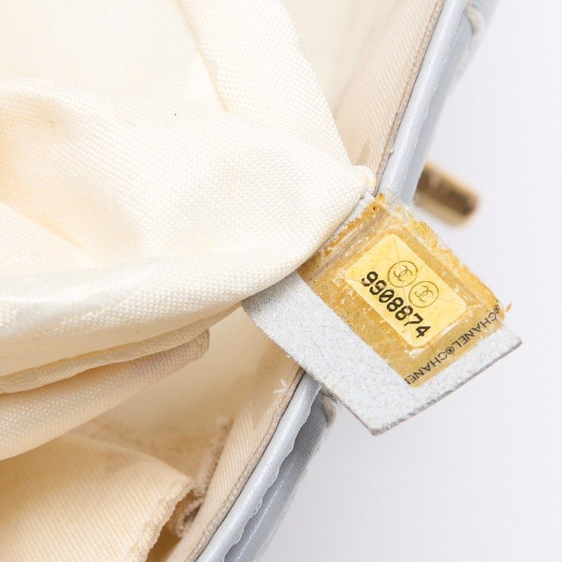 Chanel Wild Stitch Matelasse Handbag Lambskin Light Blue With Gold Hardware