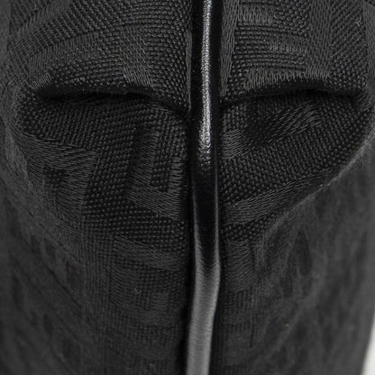 Fendi Small Flap Crossbody Black Zucchino Canvas — view 8