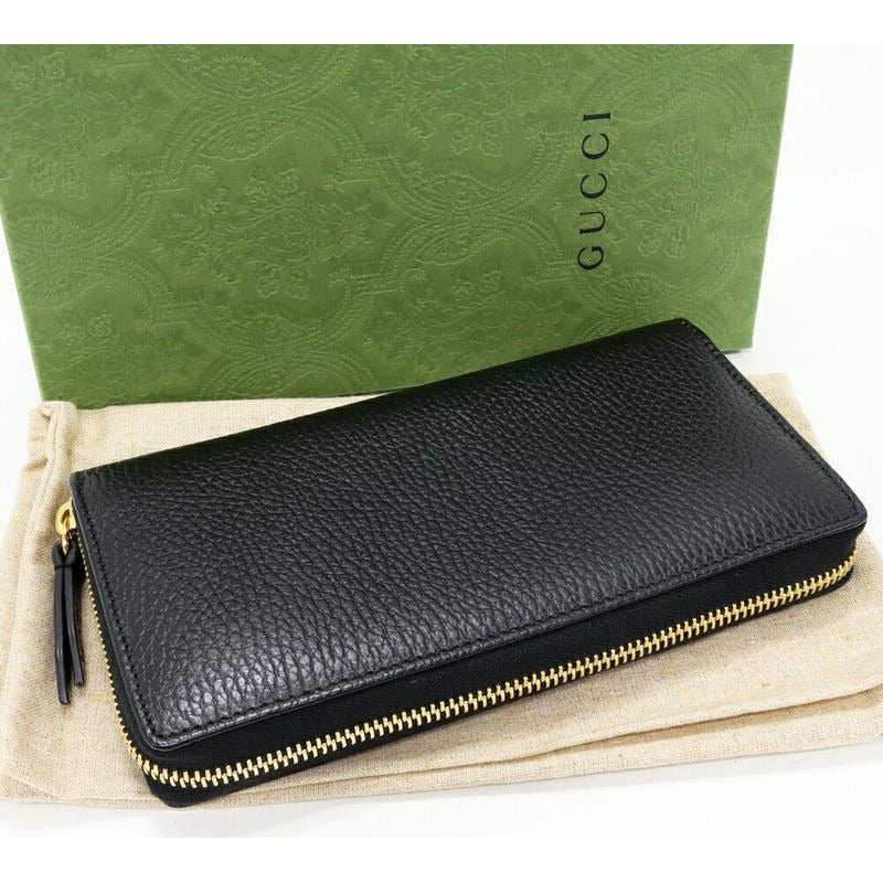 Gucci Round Zipper Long Wallet With Coin Purse GG Marmont Double G Zip Around — view 2