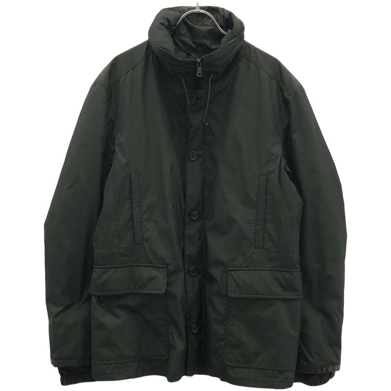 Prada Zip-Up Nylon Jacket with Wool Liner Blouson Black S