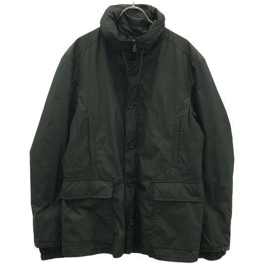 Prada Zip-Up Nylon Jacket with Wool Liner Blouson Black S