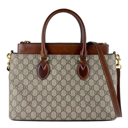 Gucci Shoulder Bag Canvas Brown