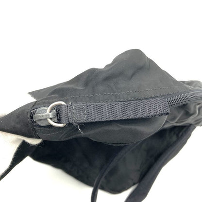 Prada Handbag Black Nylon Triangle Logo Triangle Logo Ladies Fashion Branded