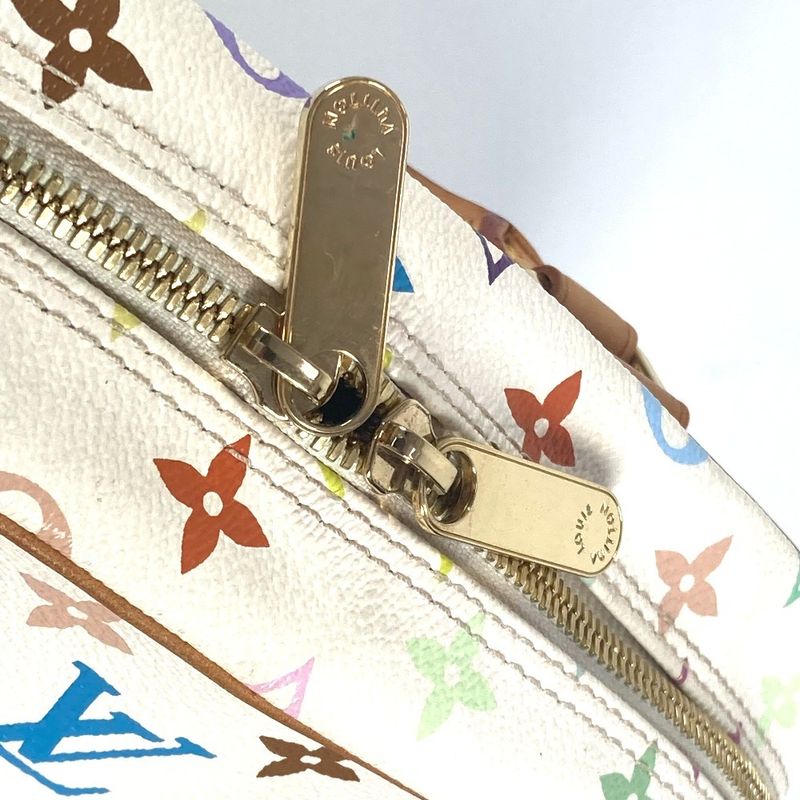 Louis Vuitton Handbag Trouville M92663 Monogram Multicolor Canvas Bronze White