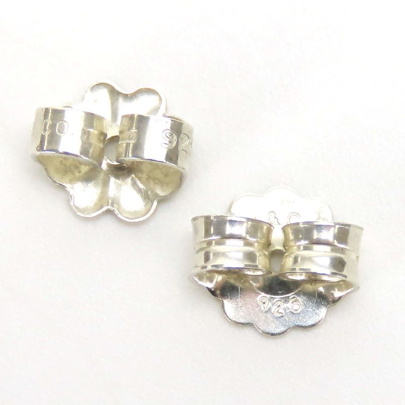 Tiffany & Co Earrings Lean To 925 Silver Approx 3.3g Silver Heart Tag Accessory