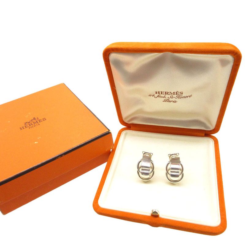 Hermes Douzanneau Vintage Earrings 925 Silver 1735 Hermes