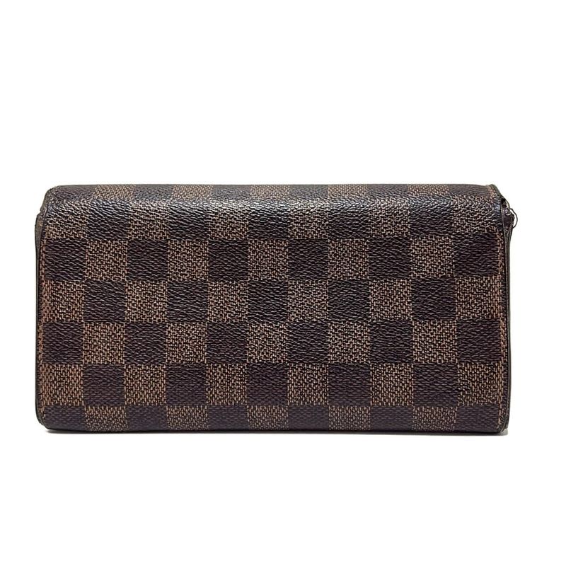 Louis Vuitton Damier Portefeuille Sarah NM2 N61734 Ebène Long Wallet