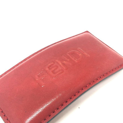 Fendi Barrette Logo Leather Red