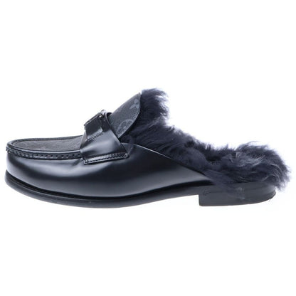 Louis Vuitton Measure Line Monogram Eclipse Mule Leather Sandals Black