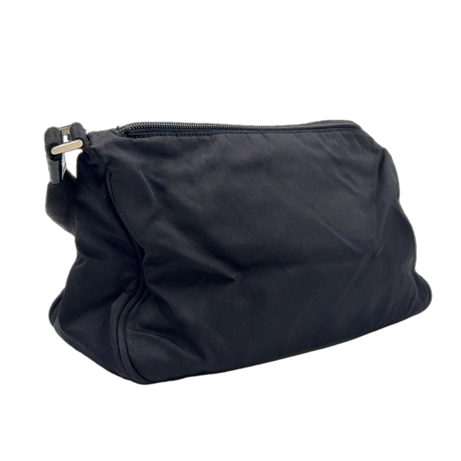 Prada Nylon Black Shoulder Bag Silver — view 2