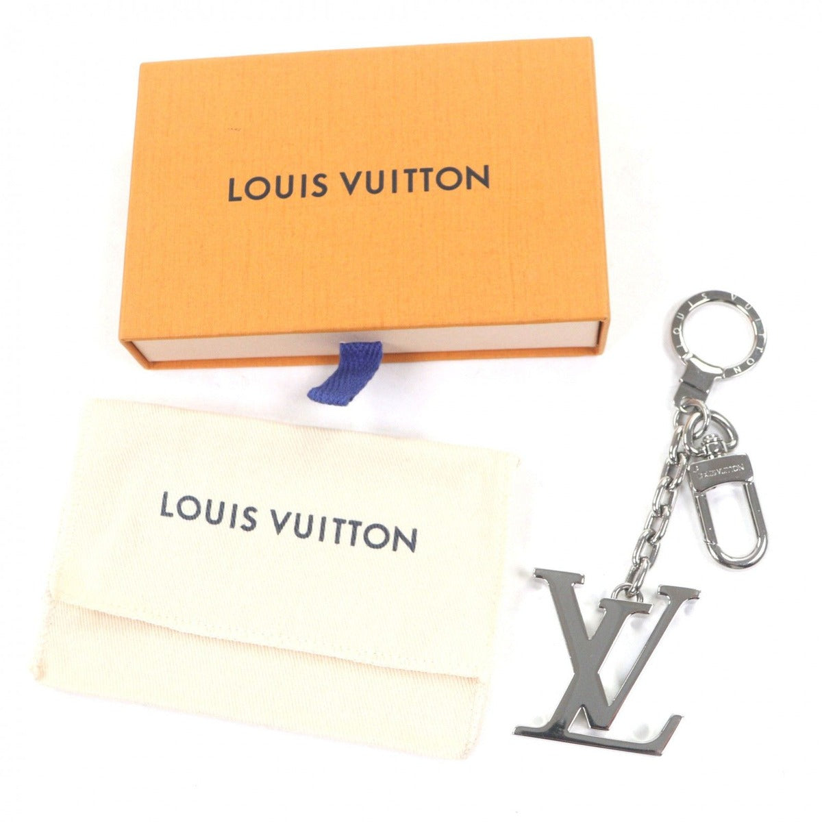 Louis Vuitton Porte Cles Initial Charm Key Holder Silver — view 2