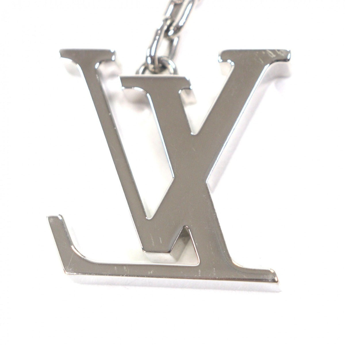 Louis Vuitton Porte Cles Initial Charm Key Holder Silver — view 6