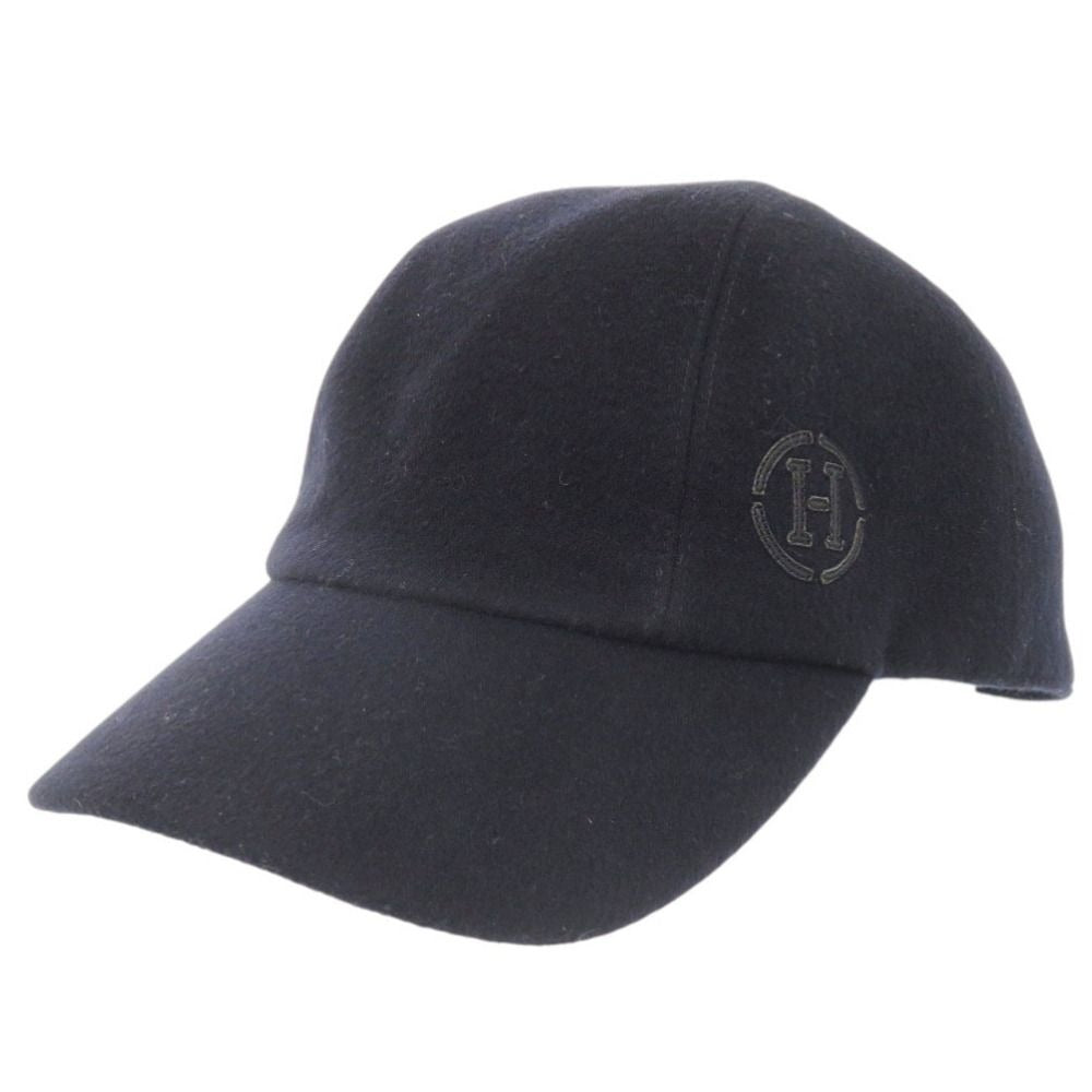 Hermes Cashmere Acetate Navy Cap Hat