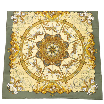 Hermes Carre 90 Multicolor Silk Luna Park Amusement Scarf