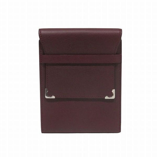 Cartier Cabochon Line Billfold Gold Leather Trifold Wallet