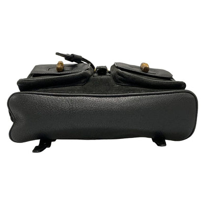 Gucci Backpack Sac Bamboo 32058 Black Leather