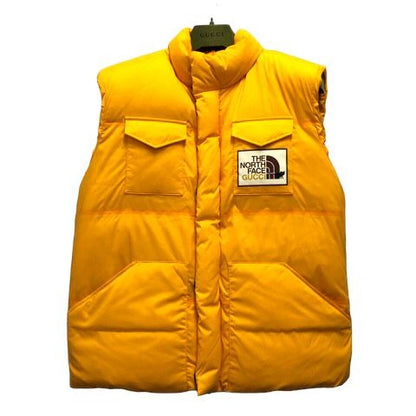 Gucci the north Face Cat Down Vest Nylon Print Logo S Yellow
