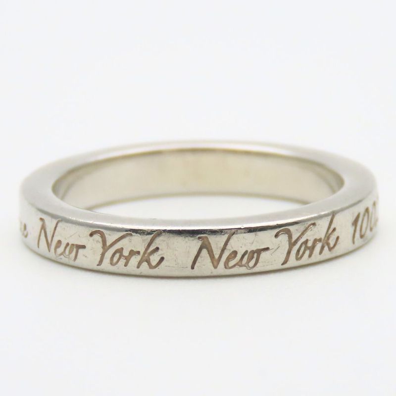 Tiffany & Co Ring / Ring Notes Narrow New York 925 Silver Approx 3.1g Silver