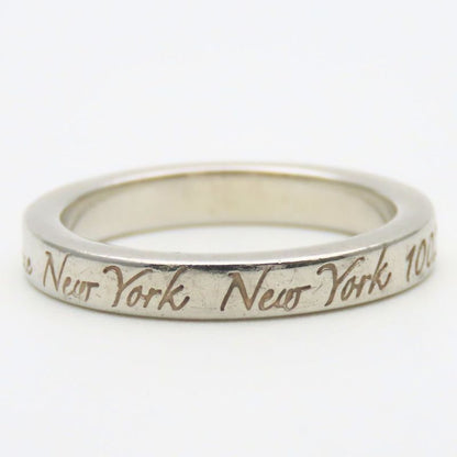 Tiffany & Co Ring / Ring Notes Narrow New York 925 Silver Approx 3.1g Silver