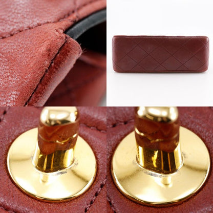 Chanel Mini Matelasse Chain Shoulder Vintage A35200 Lambskin Red Ladies