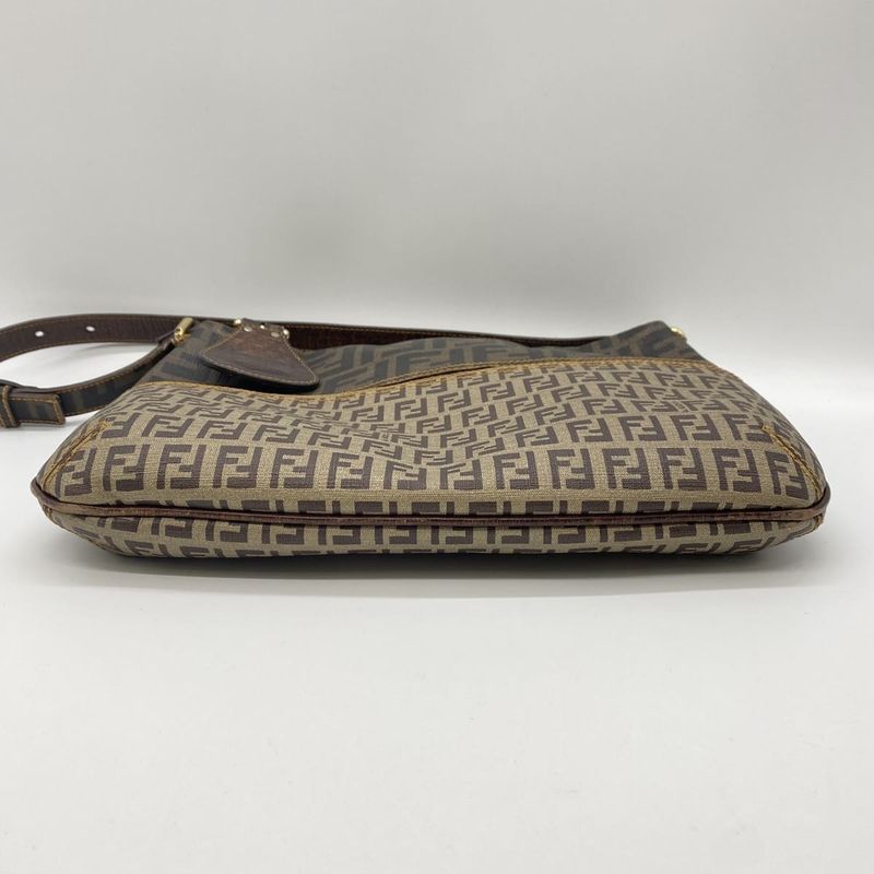 Fendi 2241-8bt118 Shoulder Bag Zucca Zucchino PVC Beige Brown Ladies Men