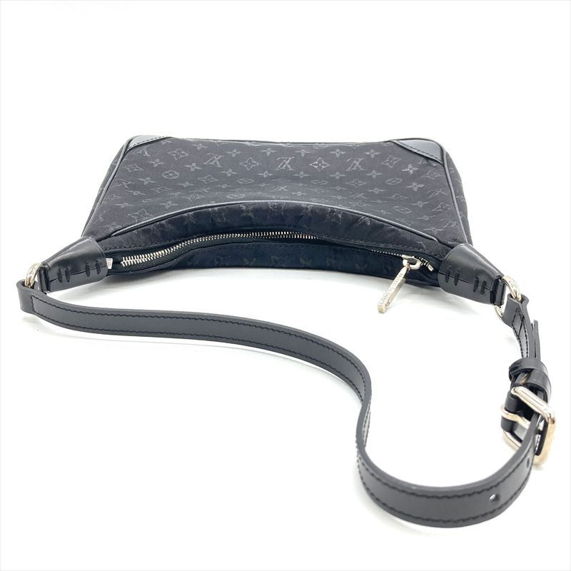 Louis Vuitton Little Boulogne Noir Black Shoulder Bag Monogram Satin M92142