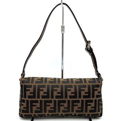 Fendi Zucca 26424 Handbag Shoulder Bag Canvas Brown Women