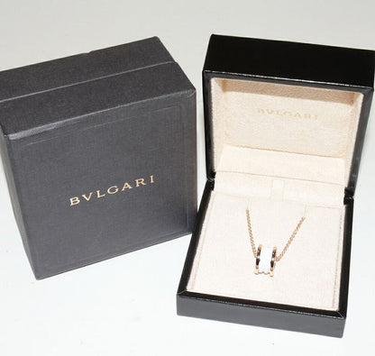 Bulgari Pendant Necklace 18K Pink Gold White Ceramic Bzero1 Pendant Necklace