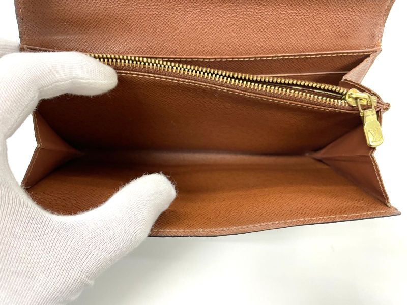 Louis Vuitton Monogram Portefeuille Sarah Long Wallet M61734 Brown Made In