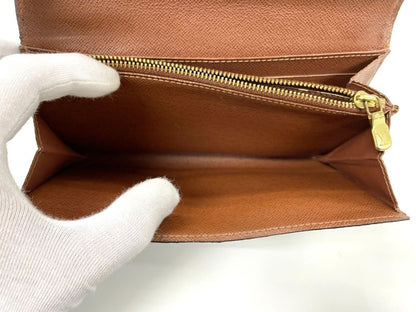 Louis Vuitton Monogram Portefeuille Sarah Long Wallet M61734 Brown Made In
