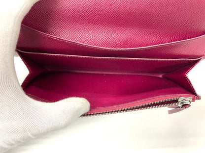 Louis Vuitton Epi Portefeuille Emilie Zipper Long Wallet M60851 Bordeaux Made