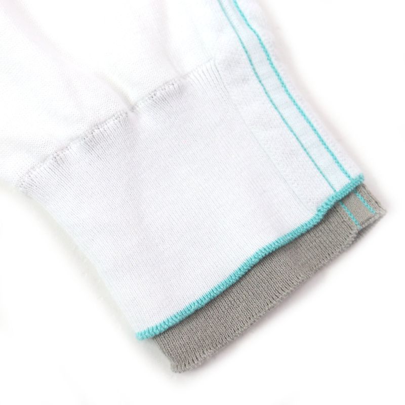 Hermes 23SS 100% Cotton Layered Design Crew Neck High Gauge Knit Sweater White