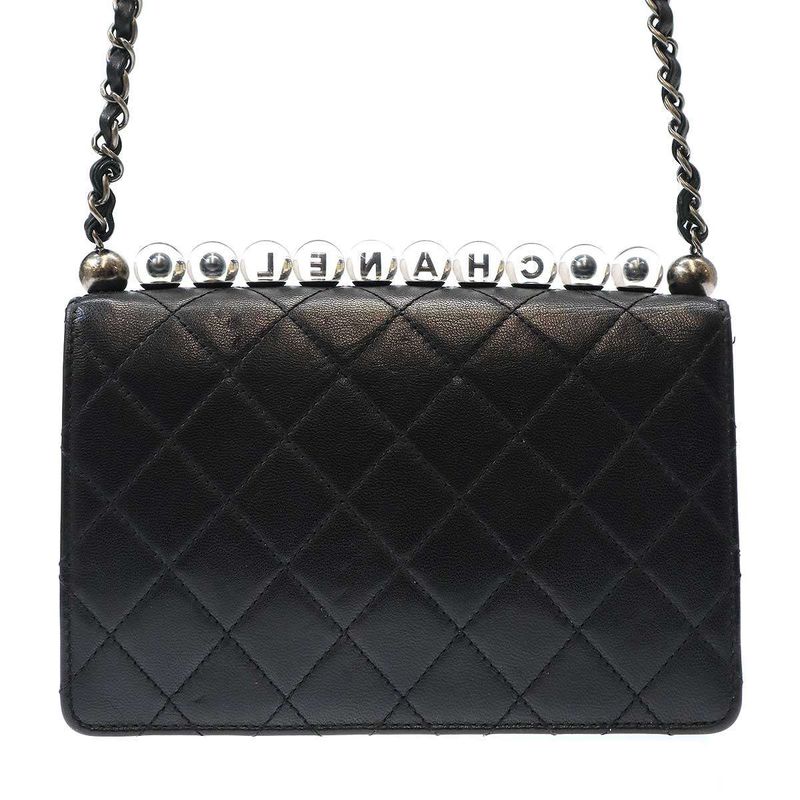 Chanel Clear Pearl Matelasse Bag Clear Pearl Matelasse Shoulder Bag As0585 Black