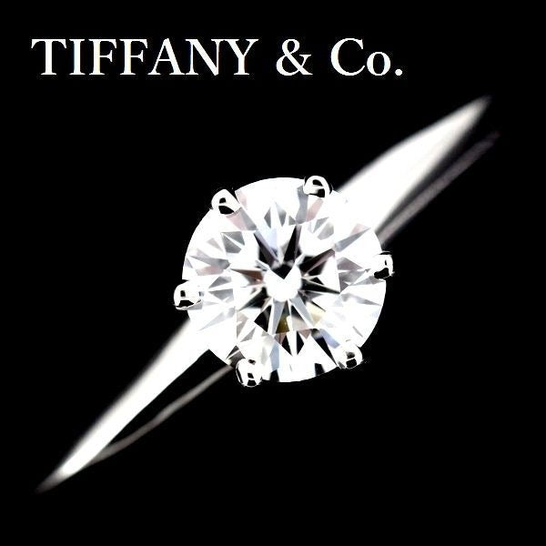Tiffany & Co Solitaire 059 CT Diamond Ring D-Vs1 Pt950