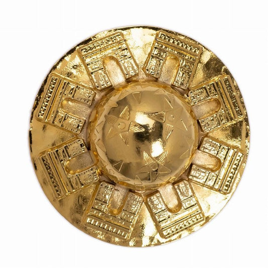 Celine Brooch Gold Dome Motif Arc De Triomphe Star