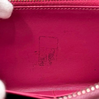 Loewe Round Zipper Long Wallet Pink Amazona Wallet Leather Preowned