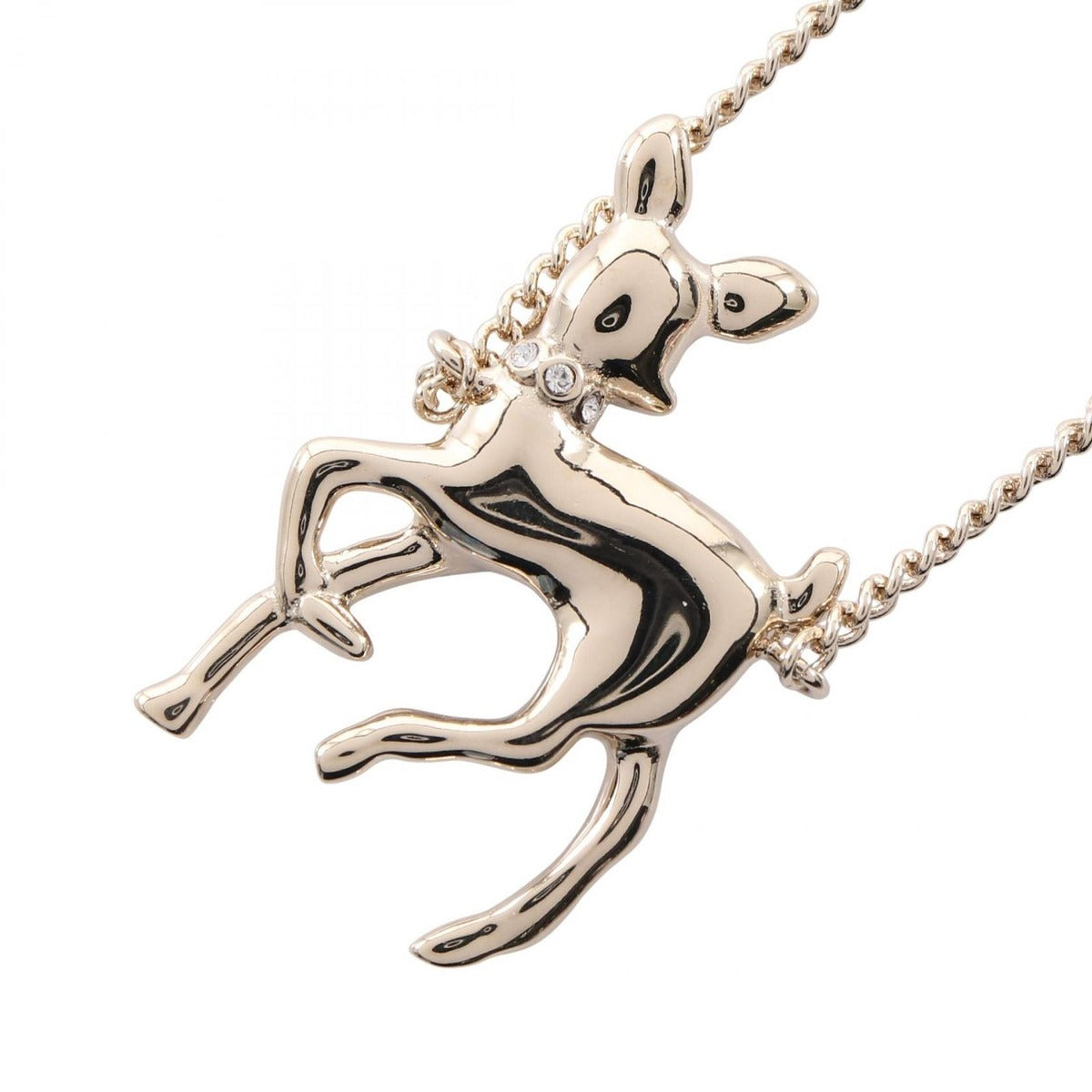 Chanel Necklace Earrings CC Logo Bambi Gold White Green — view 2