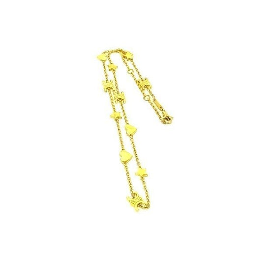 Celine Necklace Triomphe Heart Star Gold Metal