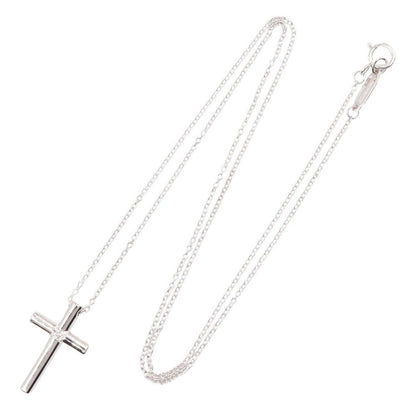 Tiffany & Co Necklace Cross 40.5 cm 18k White Gold Diamond — view 2
