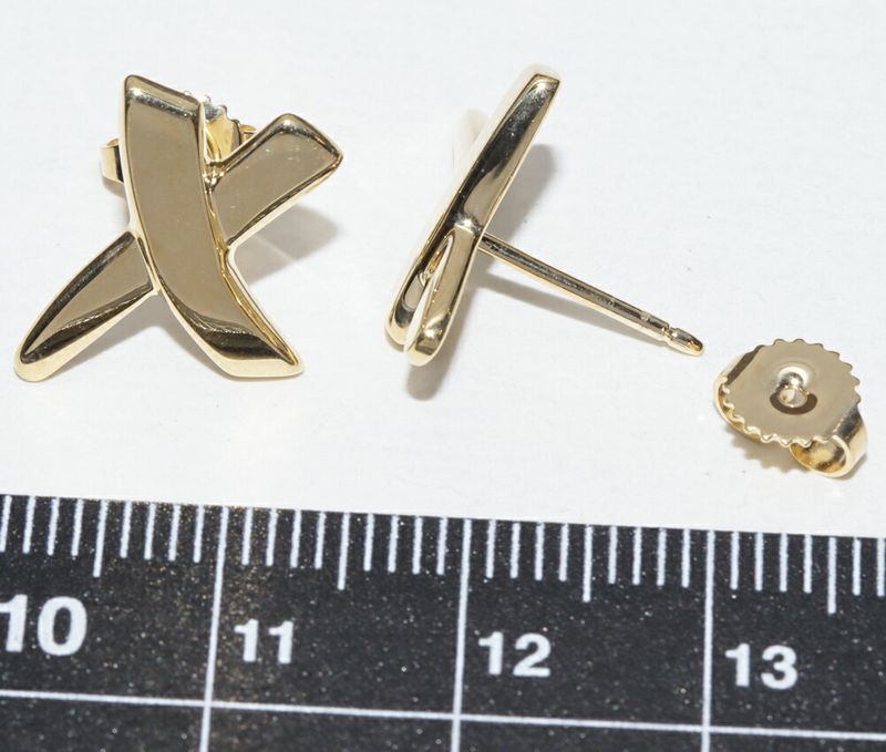 Tiffany & Co Earrings 18K Yellow Gold Paloma Picasso Kiss Xearrings