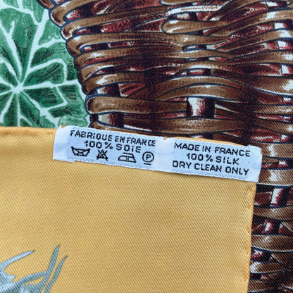 Hermes Scarf Silk Carre 90 Passiflores Passion Flower Orange — view 8