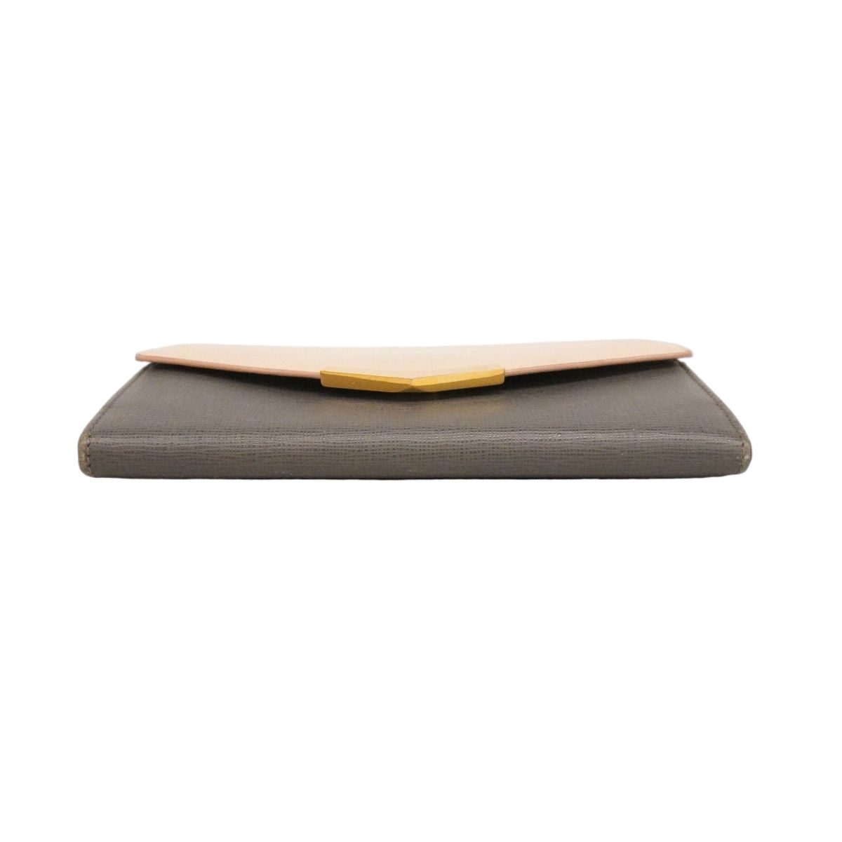 Fendi Wallet Leather Pink Gray Gold — view 2