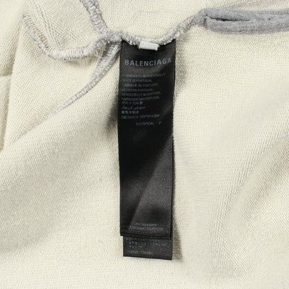 Balenciaga Hoodie Tape Type BB Logo Cotton Gray — view 4