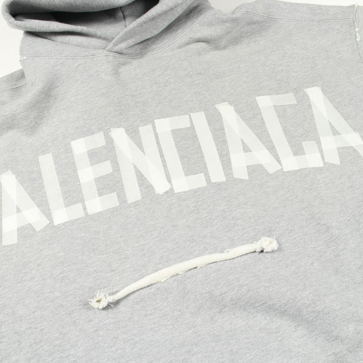 Balenciaga Hoodie Tape Type BB Logo Cotton Gray — view 8