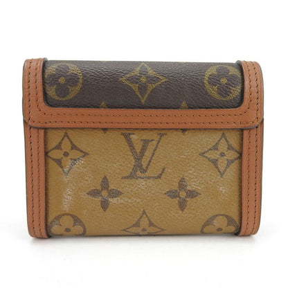 Louis Vuitton Portefeuille Dauphine Compact M68725 Monogram Reverse Brown Gold