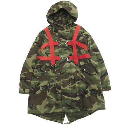 Celine Harness Mod Coat Fishtail Hoodie Camouflage Hedi Slimane Era 50 Khaki