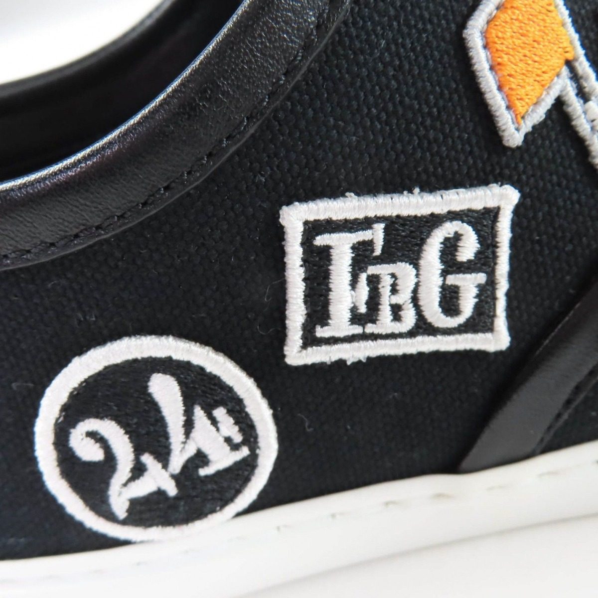 Hermes Innocent Leather Logo Patch Lace Up Low Cut Sneakers Black 36.5 Handbag — view 10