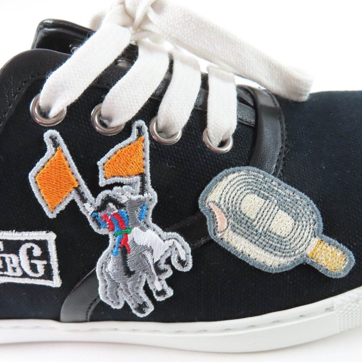 Hermes Innocent Leather Logo Patch Lace Up Low Cut Sneakers Black 36.5 Handbag — view 11