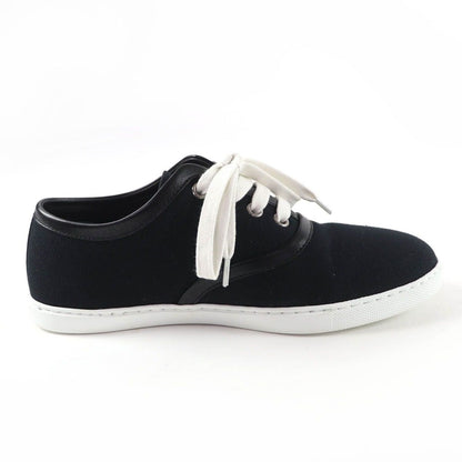 Hermes Innocent Leather Logo Patch Lace Up Low Cut Sneakers Black 36.5 Handbag — view 6
