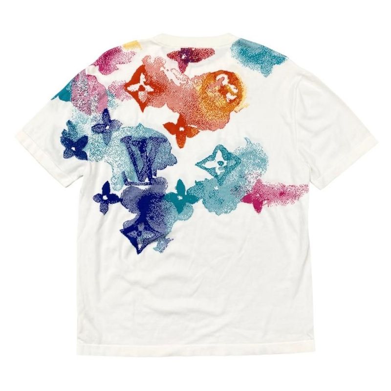 Louis Vuitton Short Sleeve T-Shirt Virgil Abloh Water Color Monogram Rm211v Zlw